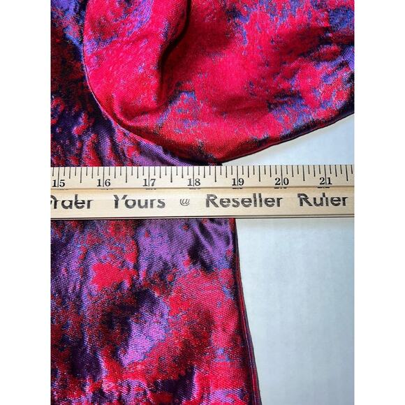 Tuckernuck Shirt Womens Size XS Purple Pink Jacquard Blouse Top 3/4 Bell Sleeves - Picture 10 of 15